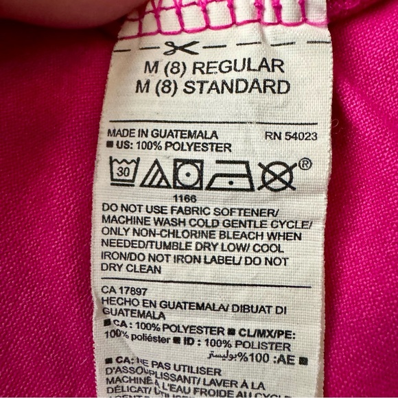 Old Navy Active Girls Go-Dry Crew Long Sleeve Shirt Pink - Size M (8) - Picture 9 of 11